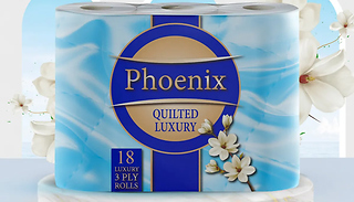 18, 45 or 90 Phoenix 3 Ply Quilted Fragranced Toilet Rolls