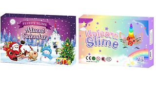 Kids' Fluffy Slime DIY Christmas Advent Calendar - 2 Designs!