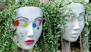 Wall-hanging Face Plant Pots - 2 Designs