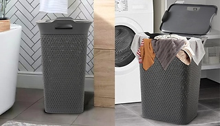 65L Plastic Laundry Basket With Lid - 3 Colours