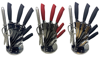 Lovii Lite 8-Piece Knife Set With Stand - 3 Styles