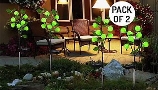 2 Solar Pear Tree LED Garden Lights