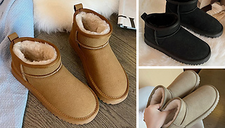Snugg Suede Classic Mini Platform Lined Boots - 3 Colours & 4 Sizes!