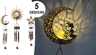 Solar LED Metal Wind Chime Lights - 5 Designs