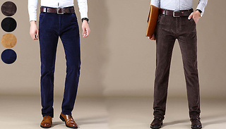 Men's Corduroy Casual Pants - 9 Sizes & 4 Colours