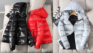 Shiny Style Padded Puffer Jacket - 3 Colours & 5 Sizes