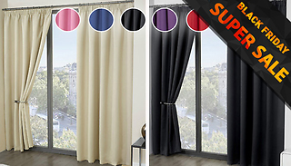 Thermal Blackout Curtains - 10 Colours & 2 Sizes