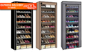 10-Tier Dustproof Shoe Cabinet - 3 Colours
