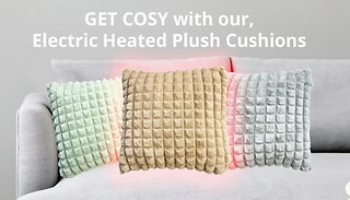 USB Electric-Heated Lumbar Plush Cushion - 3 Colours 