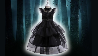 Wednesday Addams Inspired Black Princess Dress