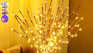 20 or 40 LED Tree Twig Lights - 3 Colours