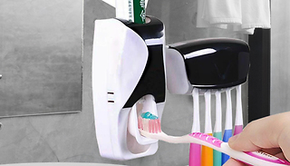 Wall-Mounted Auto Toothpaste Dispenser and Holder