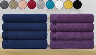 4pc Wilsford Egyptian Cotton Bath Sheet Set - 11 Colours