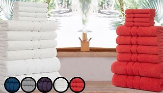 10pc Egyptian Cotton Premium Towels - 5 Colours