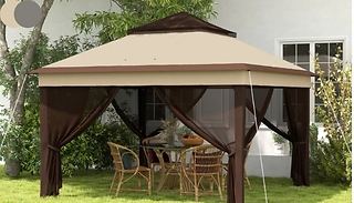 Outsunny Pop-Up Gazebo with Netting & Free Carry Bag!- 2 Colours