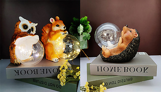 Garden Cute Critter Art LED Solar Light Statues - 3 Designs