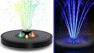 Light-Up LED Solar-Powered Water Spray Fountain