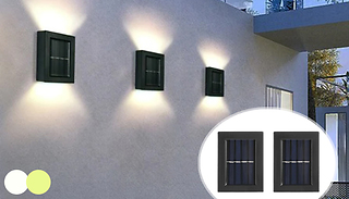2-Pack of LED Double Sided Solar Wall-Mounted Lights - 2 Colours