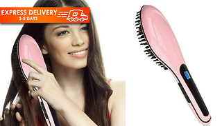 Electric Heated Hair Straightener Brush