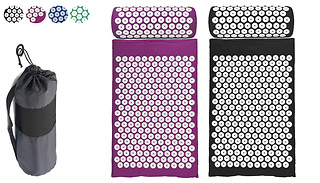 Acupressure Massage Yoga Mat With Pillow - 4 Colours