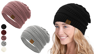 Unisex Women Fleece Knit Beanie Hat - 5 colours