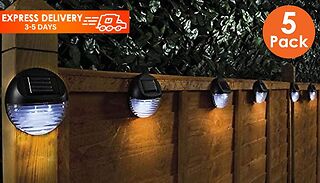 5-Pack GardenKraft Solar Powered Fence Lights