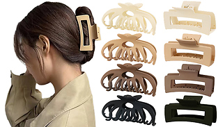 8 Large Hair Clip Variety Pack - 5 Styles