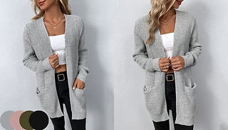Casual Knit Cardigan Sweater - 4 Colours, 4 Sizes 