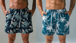 Men's Quick Dry Hawaiian Swim Shorts - 5 Sizes & 2 Colours