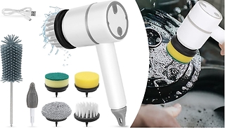 Handheld Wireless Electric Cleaning Brush - 6 Heads & 3 Colours!