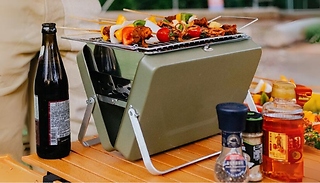 Handheld Portable Charcoal BBQ Grill - Small or Medium