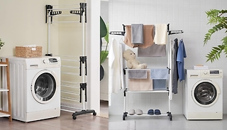 Stainless Steel 4-Tier Collapsible Clothes Airer - 2 Colours