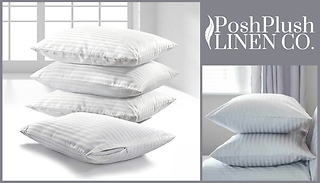 4-Pack of PoshPlush Linen Co. Hotel Quality Striped Pillows