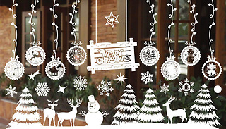 Christmas Window Sticker Decorations - 10 Designs 