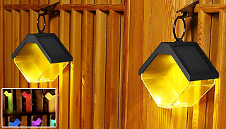 Solar Hanging Multicolour Diamond Garden Lights - 1, 2 or 4