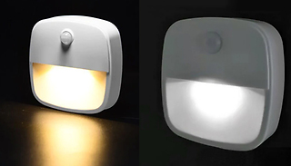 2-Piece LED Motion Sensor Night Light Set - 2 Colours