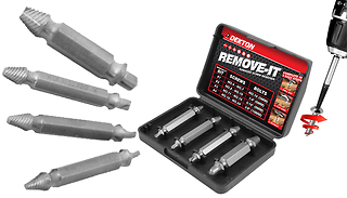 4-Piece Damaged Screw Extraction Removal Tools 
