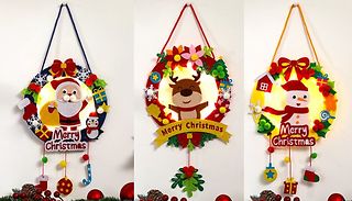 DIY LED Christmas Wreath Decoration - 3 Styles