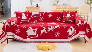 Christmas Knitted Sofa Throw Blanket - 4 Designs, 4 Sizes 