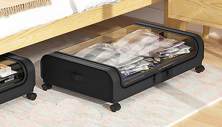 Under Bed Clothing Storage Container With Wheels