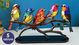 Bird Stained-Glass Pendant Ornaments - 5 Colours