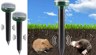 2 or 4 Solar Powered Ultrasonic Pest Repellent - 2 Designs