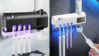UV Toothbrush Steriliser and Toothpaste Dispenser - 2 Colours