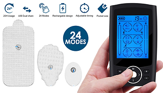 24-Mode Rechargeable TENS Muscle Stimulating Device