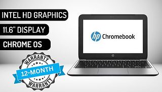 HP Chromebook G3 11.6-Inch Intel Celeron N2840 16GB SSD 4GB RAM