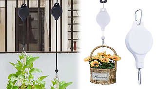 Retractable Plant Hanging Hook Pulley - 2 Colours