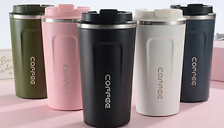 Portable Stainless Steel Thermos Coffee Cup - 5 Colours & 2 Sizes