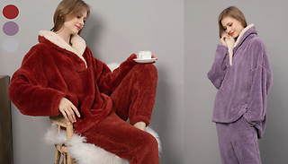 2-Piece Winter Teddy Fleece Pyjama Set - 3 Colours & 3 Sizes