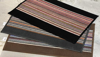 Non-Slip Washable Striped Door Mats - 3 Colours & 2 Sizes