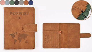 RFID PU Passport and Card Holder - 7 Colours